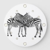 Oerwoud Dieren Zebra wandklok (Voorkant)