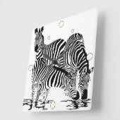 Oerwoud Dieren Zebra wandklok (Hoek)