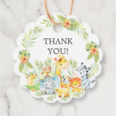 Oerwoud Dierenjongens Baby shower Favor Gift Label (Voorkant)