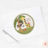 Oerwoud-/dierenklikkers/koekjeskoppen Ronde Sticker (Envelop)