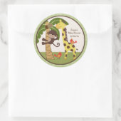 Oerwoud-/dierenklikkers/koekjeskoppen Ronde Sticker (Tas)