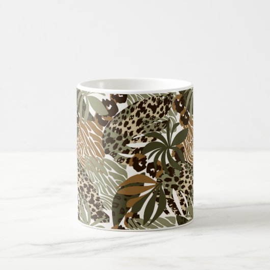 Oerwoud Dierenprint Koffie Mok (Center)