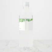 Oerwoud Dierensafari Groen Baby shower Drink Waterfles Etiket (Achterkant)
