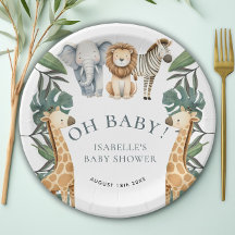Oerwoud Dierensafari Groen Baby shower