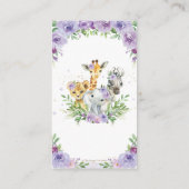 Oerwoud Dierensafari Paarse Bloemen Boeken voor Ba Informatiekaartje (Achterkant)