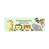 Oerwoud dierentuin ADRESETIKETTEN PRINTABLE Etiket (Voorkant)