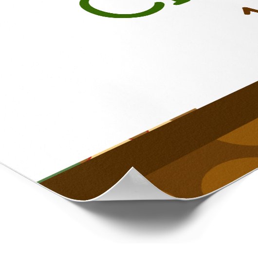 Oerwoud dierentuin Giraffe - Aangepaste jaarbanner Poster (Hoek)