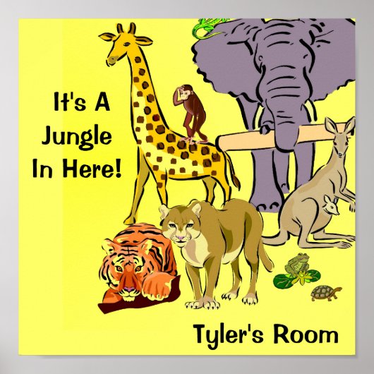 Oerwoud, dierentuin poster (Voorkant)