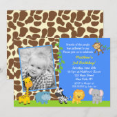 Oerwoud dierentuin Safari Kaart (Voorkant / Achterkant)