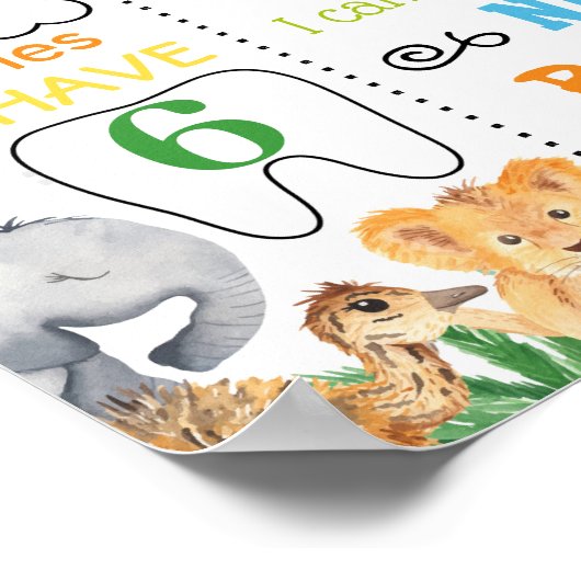 Oerwoud dierentuin Safari Poster (Hoek)