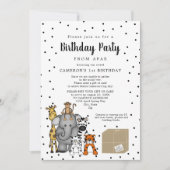 Oerwoud dierentuin van ver kaart (Voorkant)