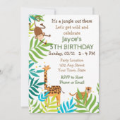 Oerwoud - dierentuindiening kaart (Voorkant)