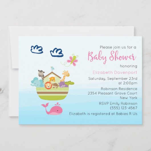 Oerwoud dierlijk Baby shower Kaart (Voorkant)