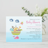 Oerwoud dierlijk Baby shower Kaart (Staand voorkant)