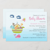 Oerwoud dierlijk Baby shower Kaart (Voorkant / Achterkant)