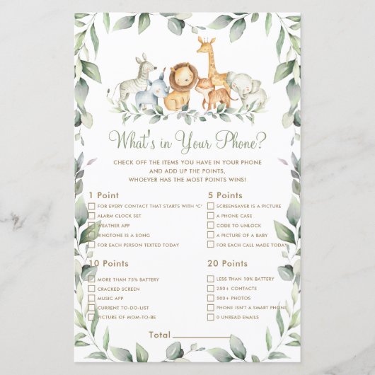 Oerwoud dierlijk groen wat zit er in je telefoonsp (Voorkant)