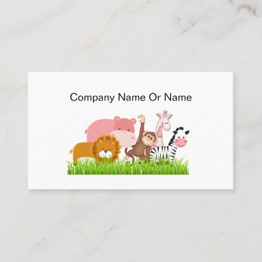 Oerwoud Dierlijke Visitekaartjes (Voorkant)