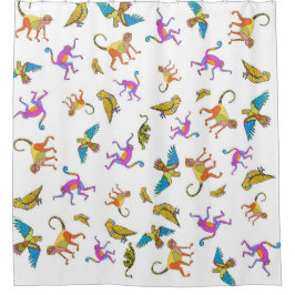 Oerwoud dierpatronen douchegordijn