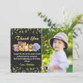 Oerwoud diervriendelijke dierentuin bedankkaart (Staand voorkant)