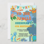 Oerwoud Dinosaur 1e 2e 3e 4e kinderdag Kaart (Voorkant)