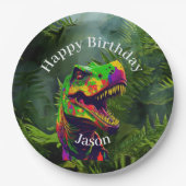 Oerwoud Dinosaur Party Fun Papieren Bordje (Voorkant)