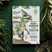 Oerwoud Dinosaur T Rex Baby Boy Shower Kaart