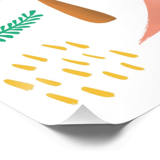 Oerwoud Dinosaur T-Rex Kids Verjaardag Welkom Teke Perfect Poster (Hoek)