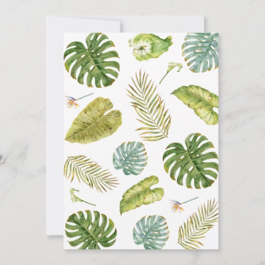 Oerwoud Dinosaurus Drie-rex Verjaardagsuitnodiging Kaart (Achterkant)