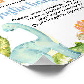 Oerwoud Dinosaurus Verjaardag Tijd Capsule Teken Poster (Hoek)