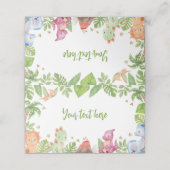 Oerwoud Dinosaurus Verjaardag Voedsel Tent Plaatskaartje (Buitenkant ongevouwen)