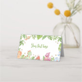 Oerwoud Dinosaurus Verjaardag Voedsel Tent Plaatskaartje (Voorkant)