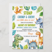 Oerwoud Dinosaurussen Verjaardagsuitnodiging Kaart (Voorkant)