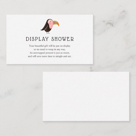 Oerwoud Display Baby shower invoegkaart Informatiekaartje (Voorkant / Achterkant)