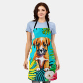 Oerwoud Dog Art Schort (Gedragen)