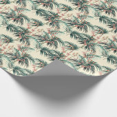 Oerwoud: Donkergroen, Oranje Lelie. Cadeaupapier (Hoek)