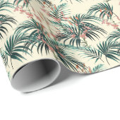 Oerwoud: Donkergroen, Oranje Lelie. Cadeaupapier (Rol Hoek)