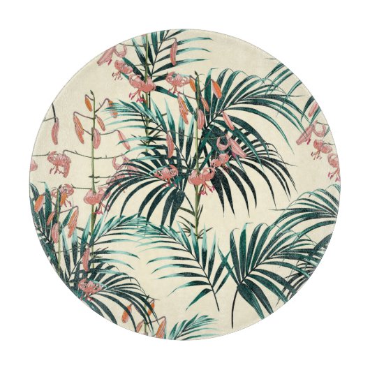 Oerwoud: Donkergroen, Oranje Lelie. Snijplank (Voorkant)