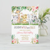 Oerwoud Driejarig meisje Kaart (Staand voorkant)