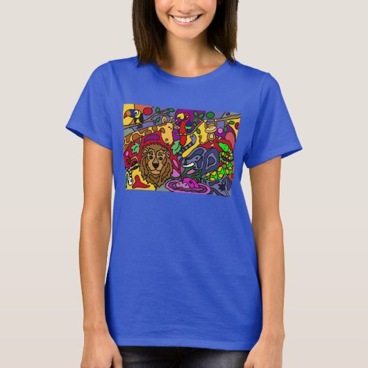 Oerwoud Druk Abstract Shirt af (Voorkant)