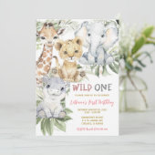 Oerwoud Eerste Meisjesfeest Kaart (Staand voorkant)