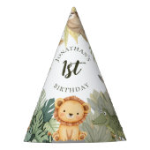 Oerwoud eerste verjaardag feesthoedjes (Voorkant)