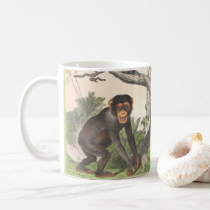 Oerwoud - Eierapen - Chimpansee -  Waterverf Koffiemok