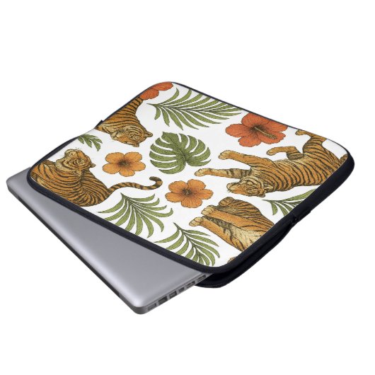 Oerwoud elegantie laptop sleeve (Voorkant onderkant)
