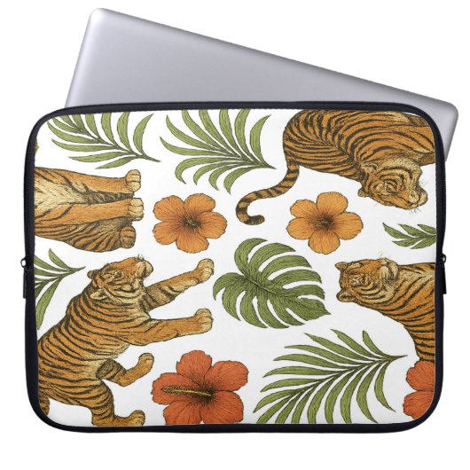 Oerwoud elegantie laptop sleeve (Voorkant)
