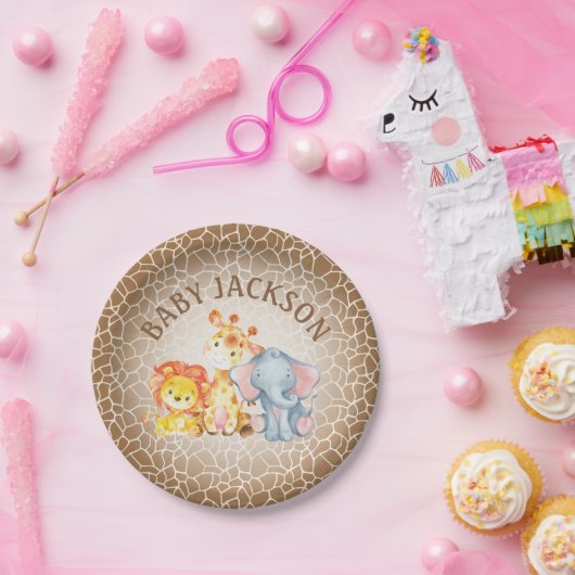 Oerwoud Elephant Baby shower Borden Papieren Bordje (Feest)