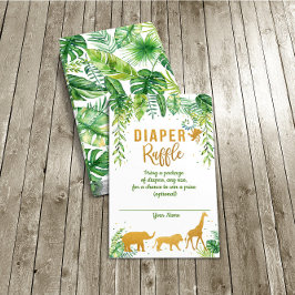 Oerwoud Elephant Baby shower Diaper Raffle Kaart