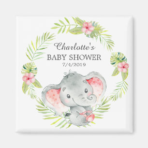 Oerwoud Elephant Baby shower Favor Magnet