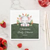 Oerwoud Elephant Baby shower Paper Napkins Servet (Insitu)