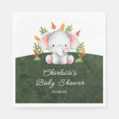 Oerwoud Elephant Baby shower Paper Napkins Servet (Voorkant)