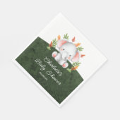 Oerwoud Elephant Baby shower Paper Napkins Servet (Hoek)